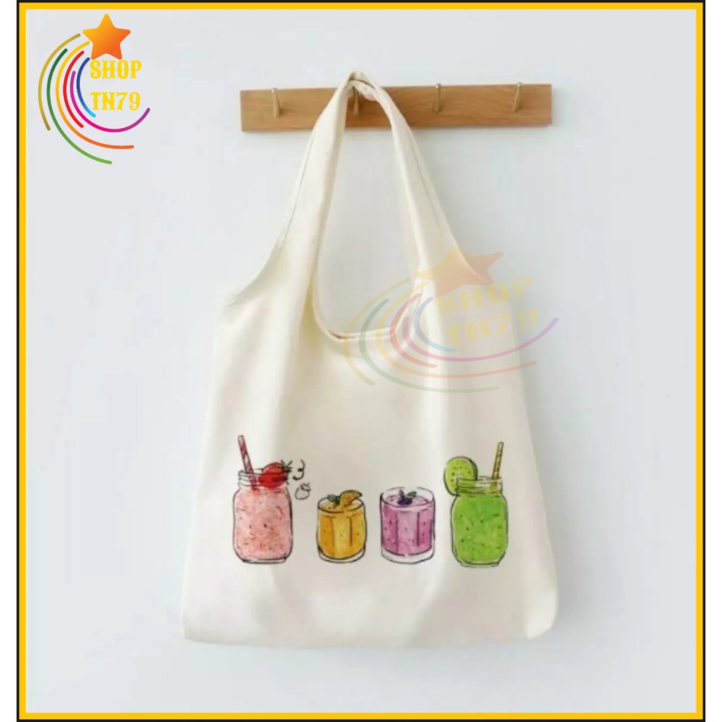 Túi đeo vai thời trang vải canvas mềm loại to đi hoc , đi chơi , đi làm đều rất đẹp - 4 LY KIWI