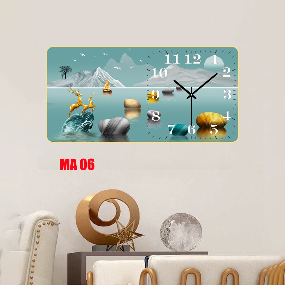 Tranh đồng hồ treo tường tráng gương 3d cao cấp ❤️Giá xưởng❤️ Tranh trang trí decor, kèm pin đinh treo không cần khoan