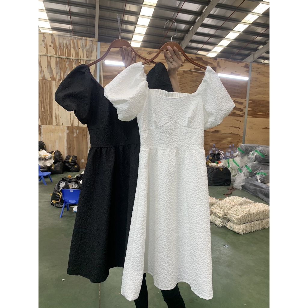 [Ảnh thật/Video] Váy xốp hở lưng dáng dài xòe nhẹ - 29feb.closet - V20