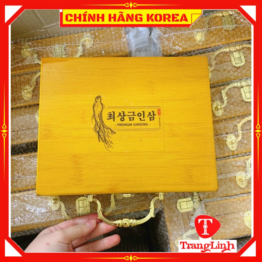 Hồng sâm khô hộp gỗ, sâm củ khô hàn quốc thượng hạng, tranglinh