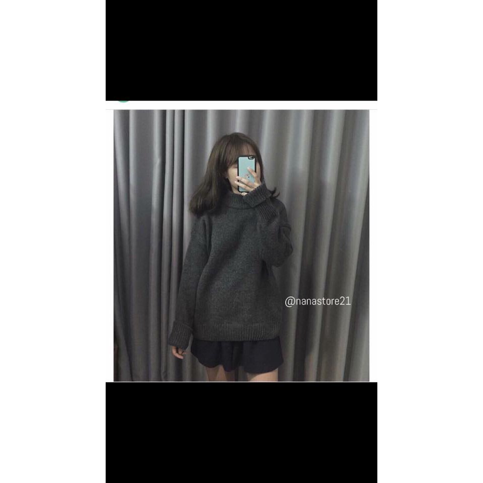 Áo len cổ 3 phân tay lật | BigBuy360 - bigbuy360.vn