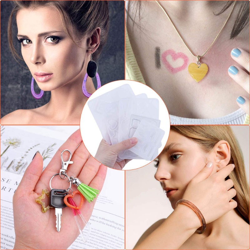 Sa 1 Bộ Khuôn Silicone Làm Mặt Trang Sức