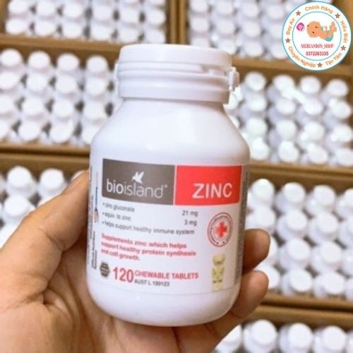 Kẹo Kẽm Zinc Bioisland 120 Viên Nhai Xuất Xứ Úc Cho Bé Từ 1 Tuổi Biếng Ăn, Tăng Đề Kháng Ăn Ngon Miệng Bé Dễ Hấp Thụ