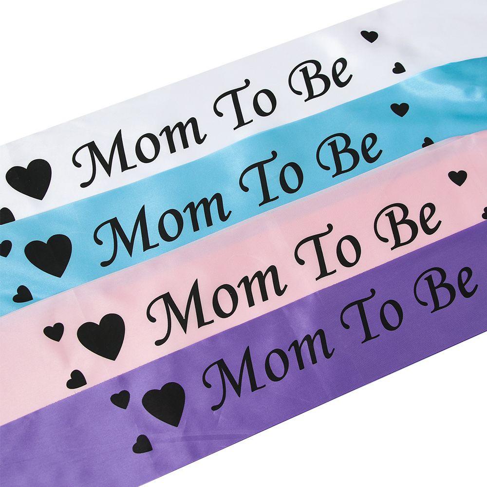 GOGOUP Băng Đeo Chéo Màu Xanh Dương Hồng In Chữ Mom To Be Dành Cho Bé Trai Và Bé Gái