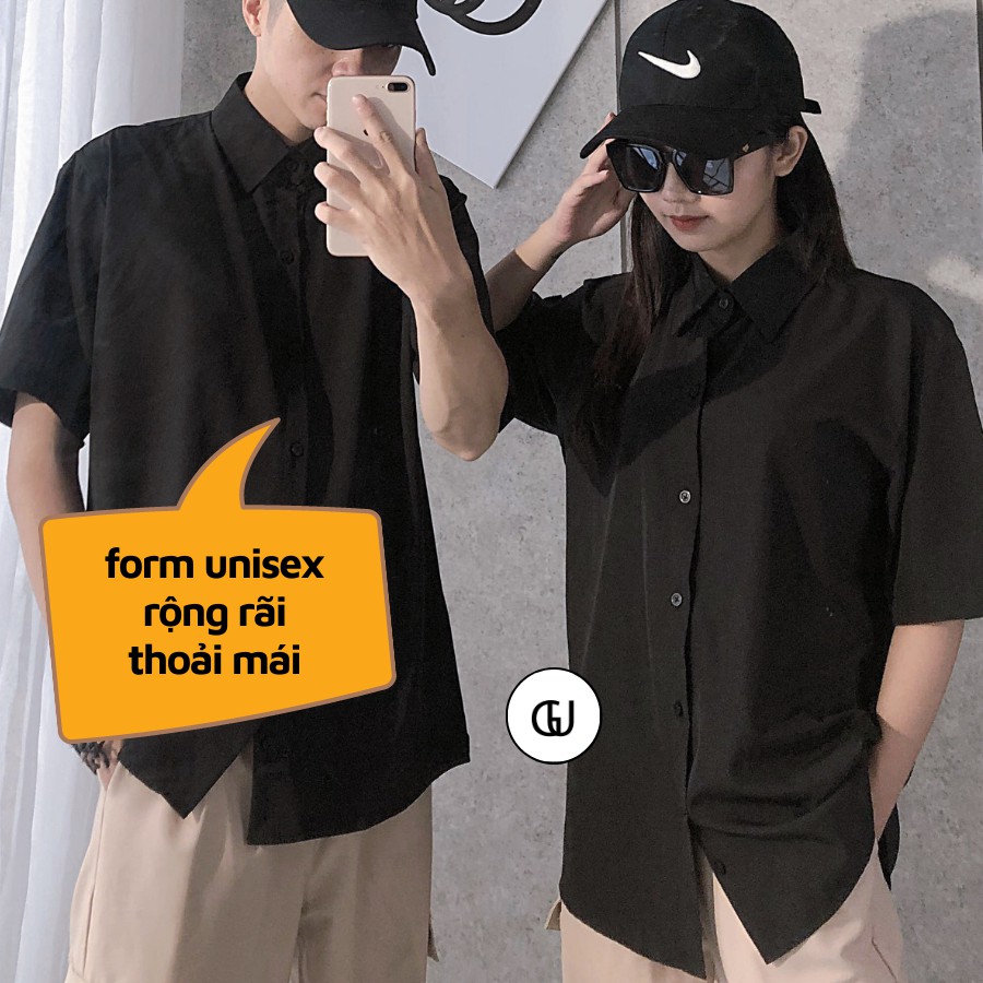 Áo Sơ Mi Nam Nữ Form Dáng Rộng, Vải Kate Mềm Mịn Thích Hợp Cho Đi Học, Đi Làm, Đi Chơi GUF | BigBuy360 - bigbuy360.vn