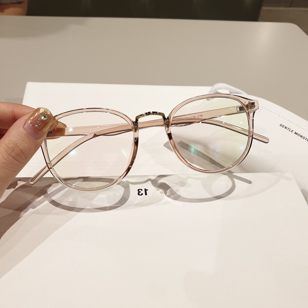 Kính mát nữ gọng kính cận siêu dẻo Hàn Quốc chống ánh sáng xanh màu hồng tôn da cực xinh - 209 HỒNG