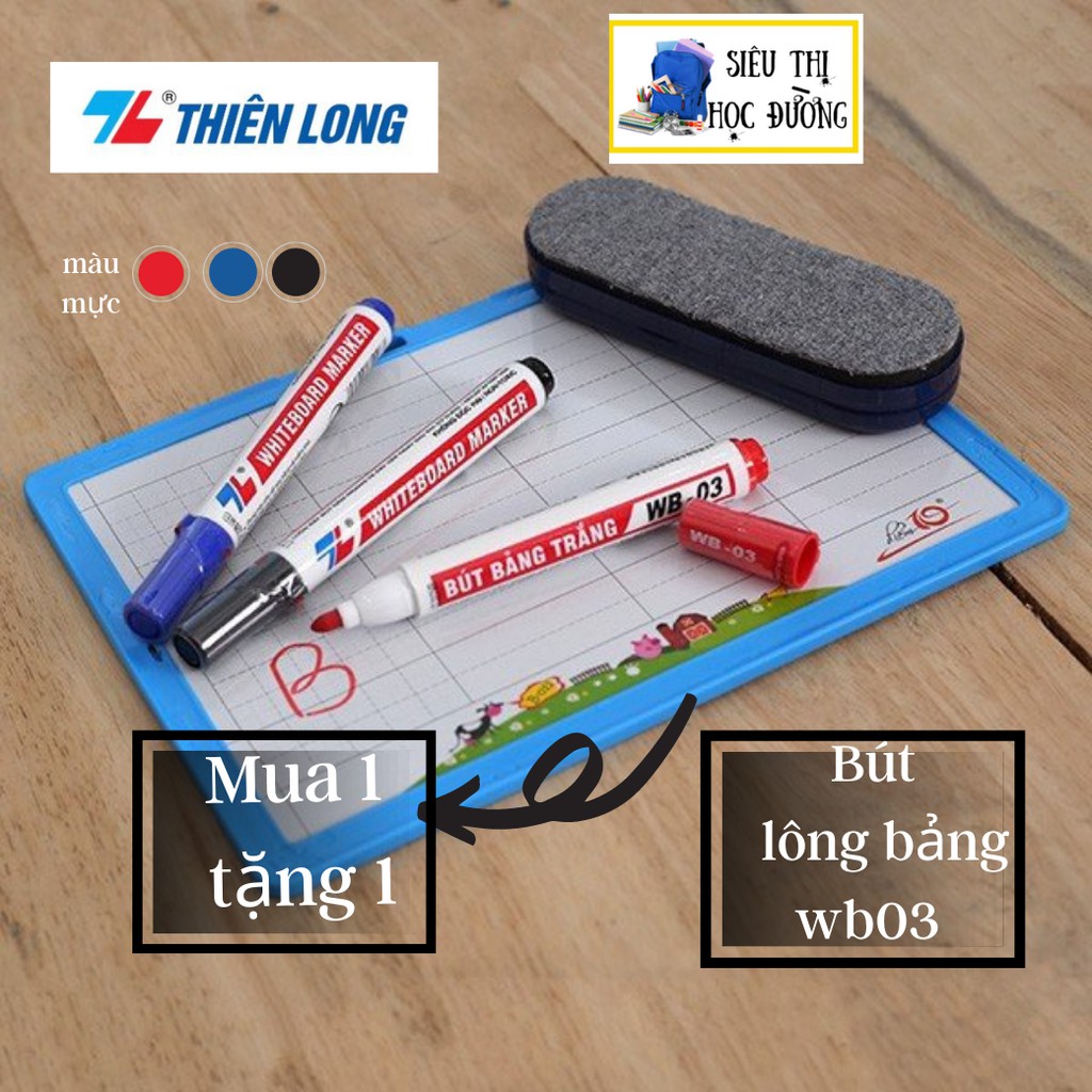 Bút lông bảng Thiên Long WB-03. Viết lông bảng có 3 màu xanh / đỏ/ đen.