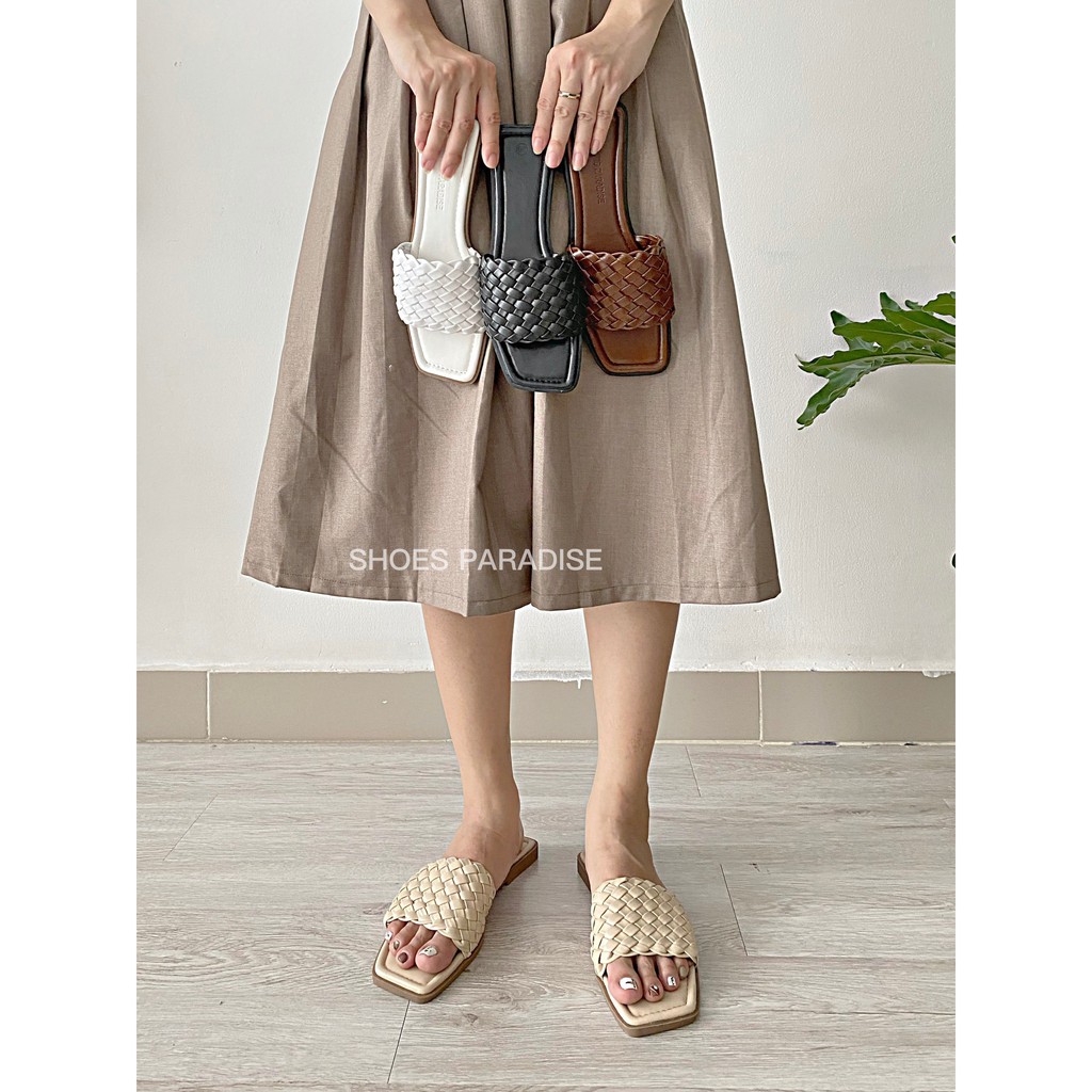 Dép đế bệt nữ bảng ngang thời trang đẹp Shoes Paradise