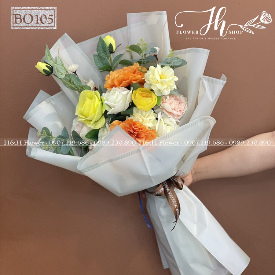 Bó Hoa Lụa Đẹp Nhiều Tone Màu Đa Dạng - HOA LỤA CAO CẤP GIÁ RẺ