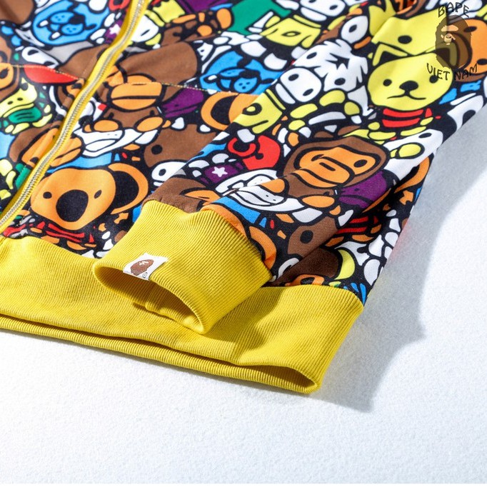 [ODER + FREESHIP] Jacket Bape Babymilo Zoo fullzip , Áo khoác Hoodie Bape Cá Ngáo | BigBuy360 - bigbuy360.vn