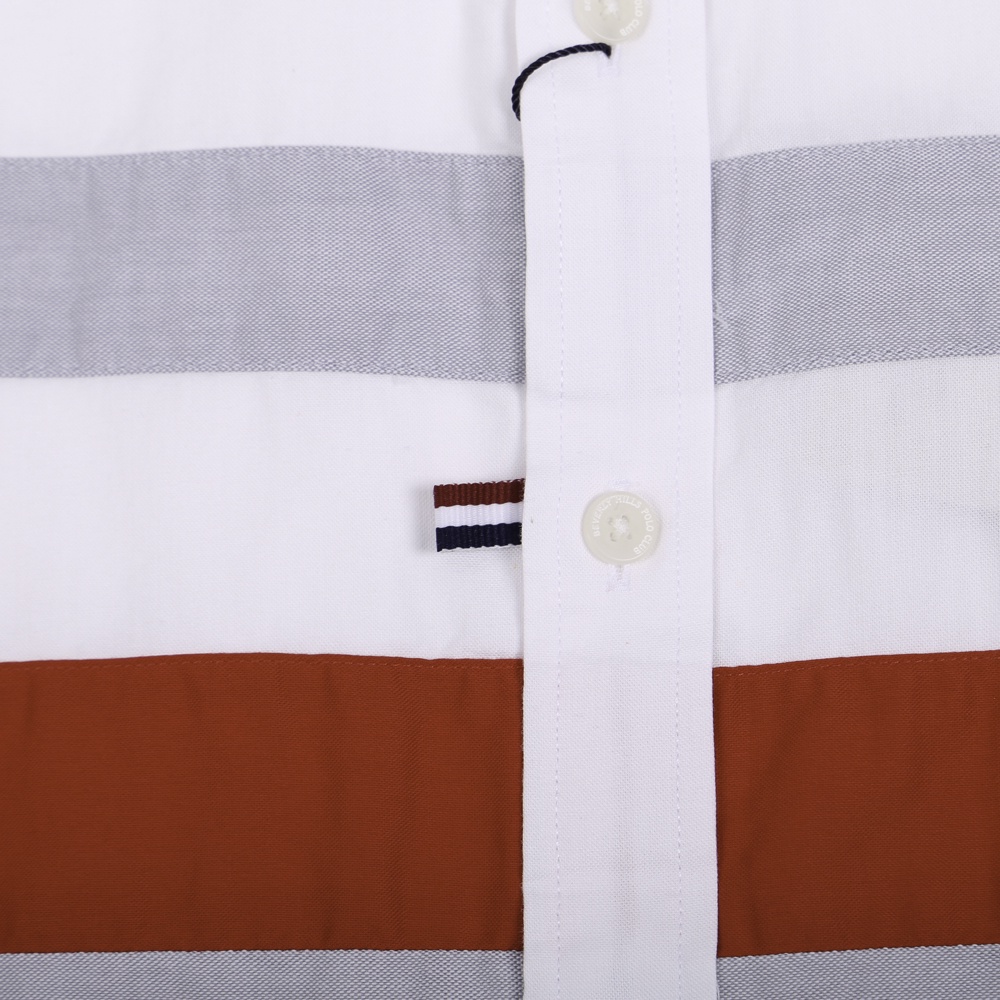 Beverly Hills Polo Club - Áo sơ mi Ngắn tay Nam Slim Fit Trắng WH- BHPC CMSSS22TL004