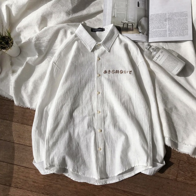 ÁO SƠ MI THÊU 3 CON MÈO UNISEX | BigBuy360 - bigbuy360.vn