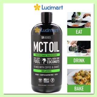 Dầu dừa MCT Oil chuyển hóa chất béo Medium Chain Triglycerides 946ml Hàng