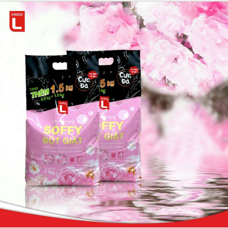 CL- Bột Giặt Soffy Hương Hoa Xuân 7Kg(5.5KG Tặng Thêm 1.5KG)