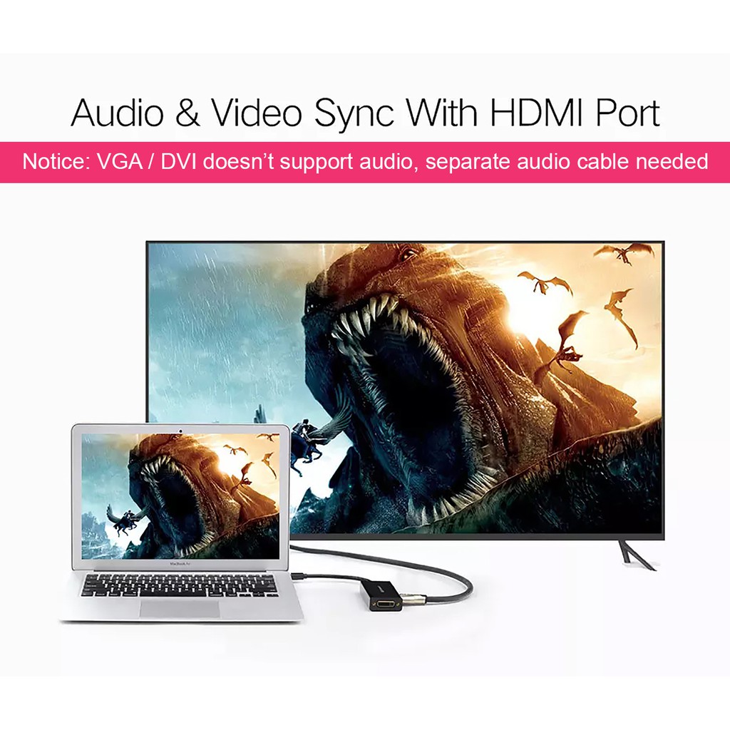 Bộ Chuyển Mini DisplayPort ra HDMI / DVI / VGA Cao Cấp UGREEN MD114 Chính Hãng
