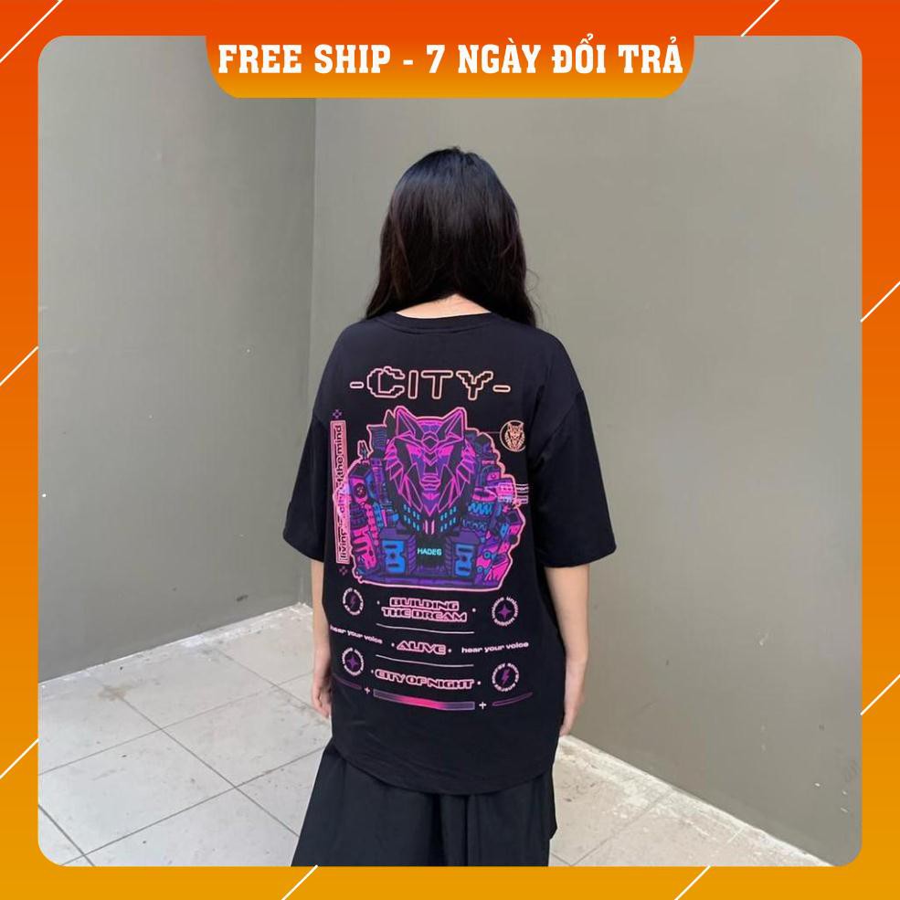 Áo thun tay lỡ form rộng Nam nữ HADES CITY full tag cotton | BigBuy360 - bigbuy360.vn