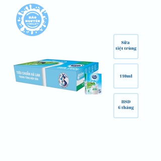 Thùng 48 hộp Sữa tiệt trùng Cô Gái Hà Lan 110ml (Đủ vị: Có đường, Dâu)