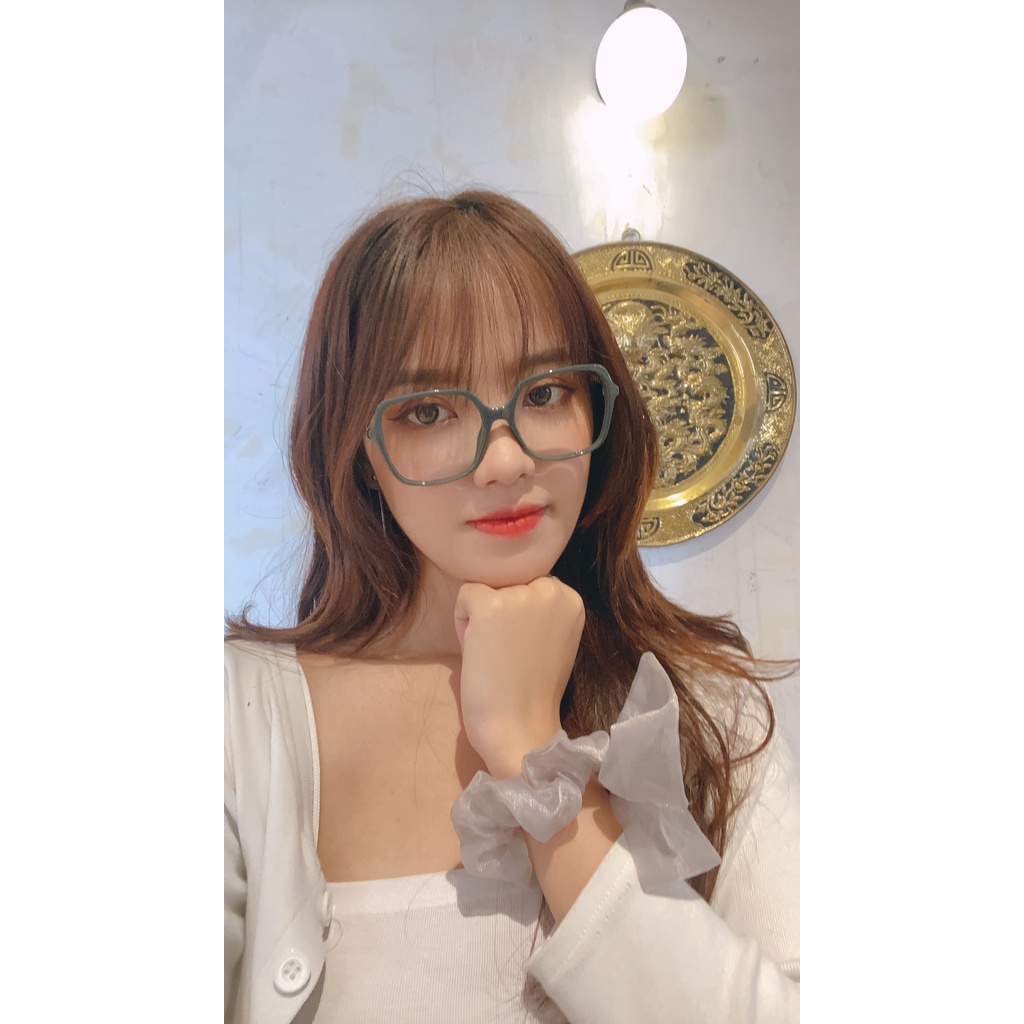 Gọng kính cận nữ GREENEYEWEAR mắt vuông càng kính kim loại 95170