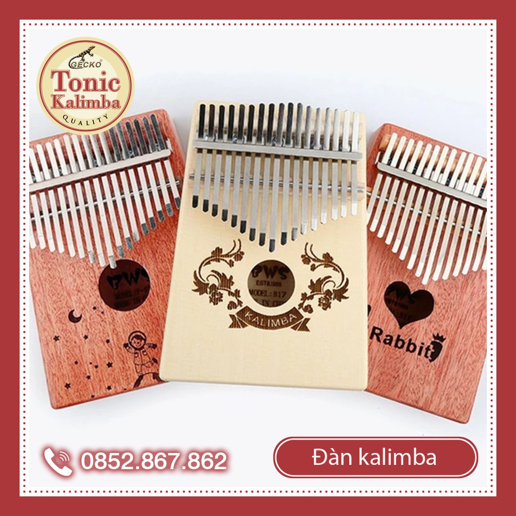 Đàn kalimba 17 phím dạng hộp âm to thump piano -BWS Nhiều mẫu P3