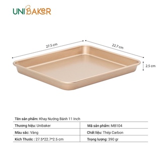 Khay nướng bánh 11 inch thành thấp Unibaker