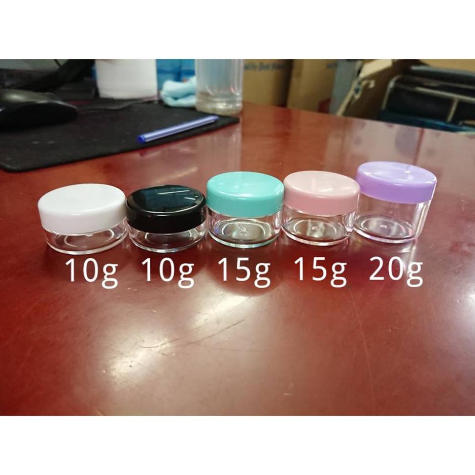 Hũ nhựa chiết mỹ phẩm 10g, 15g, 20g -  🍀 Clovershop68 🍀