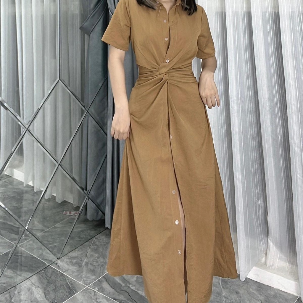 Váy đũi xoắn eoo T134