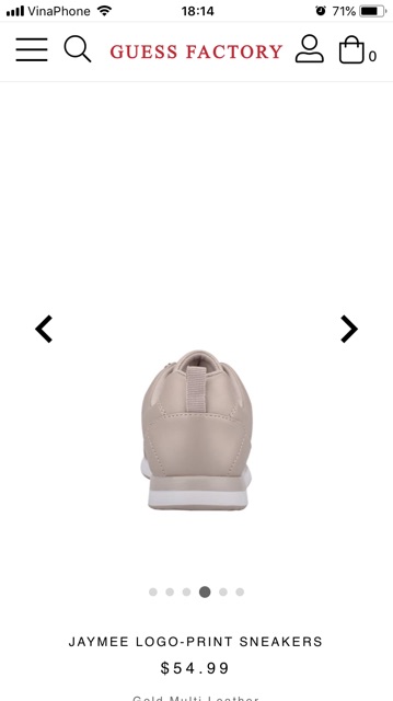 Giày Guess JAYMEE LOGO-PRINT Sneakers Chính Hãng