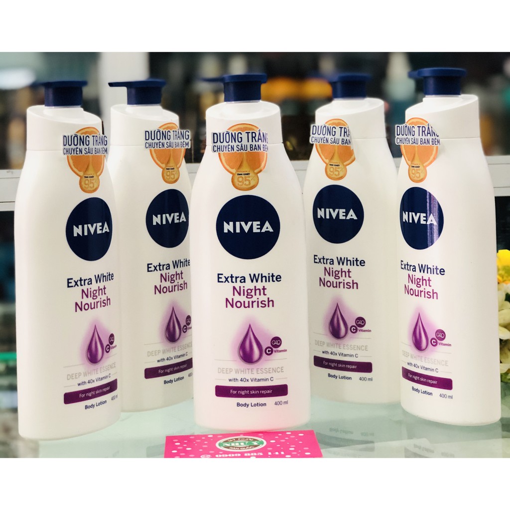 Sữa Dưỡng Thể Dưỡng Trắng Ban Đêm Nivea Extra White Night Nourish 400ml