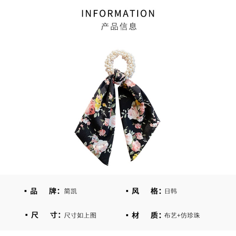 Dây Cột Tóc Mỏng Đính Ngọc Trai Hoa Mới Cho Nữ