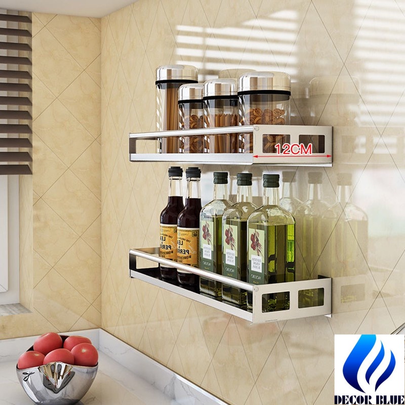 Kệ Gia Vị Inox 304 Hàng Cao Cấp Dán Tường Không Khoan Tường