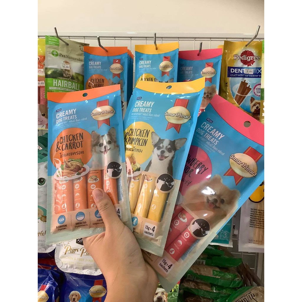 [60gr] Súp thưởng Smartheart Creamy Treat cho chó - Súp thưởng dạng kem cho chó - Smart Heart Creamy Dog Treat