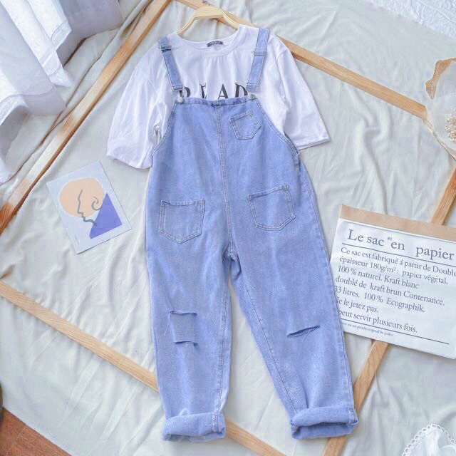 Yếm nữ King168 , Yếm jean nữ cao cấp co dãn nhẹ form chuẩn II04