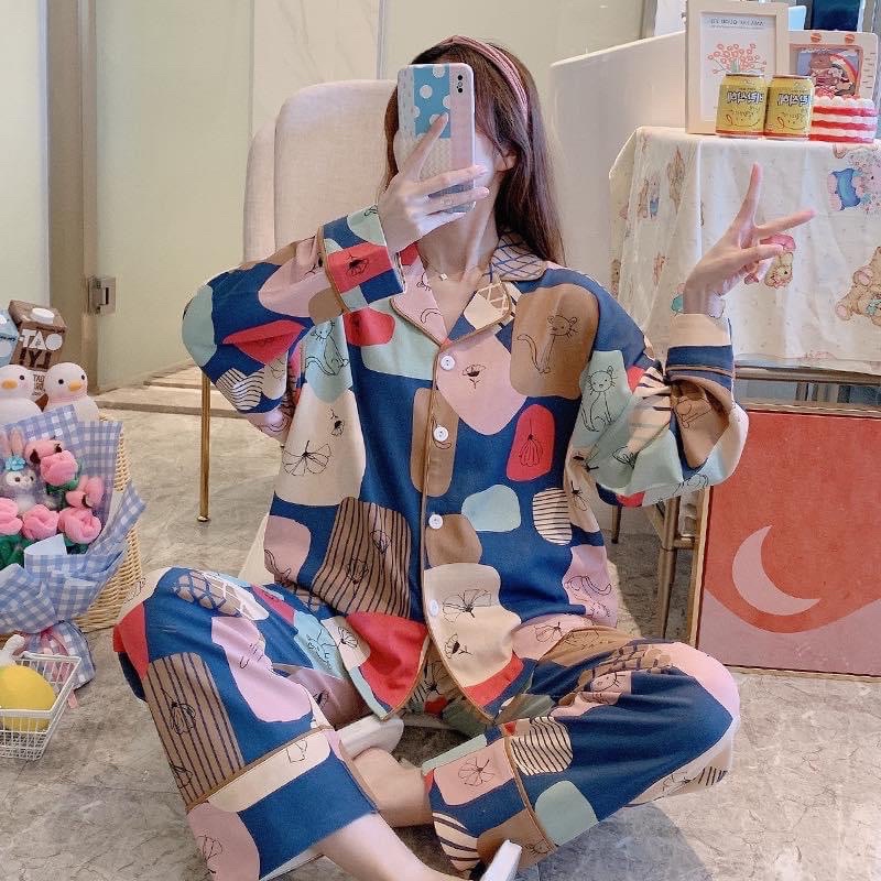 BỘ PIJAMA DÀI DỄ THƯƠNG QUẢNG CHÂU , ĐỒ BỘ COTTON TIỂU THƯ DỄ THƯƠNG | BigBuy360 - bigbuy360.vn
