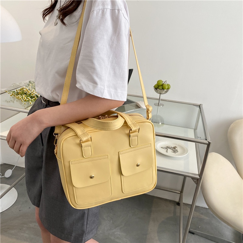 Túi đeo chéo IELGY cỡ lớn phong cách retro thời trang tùy chọn màu sắc dành cho nữ