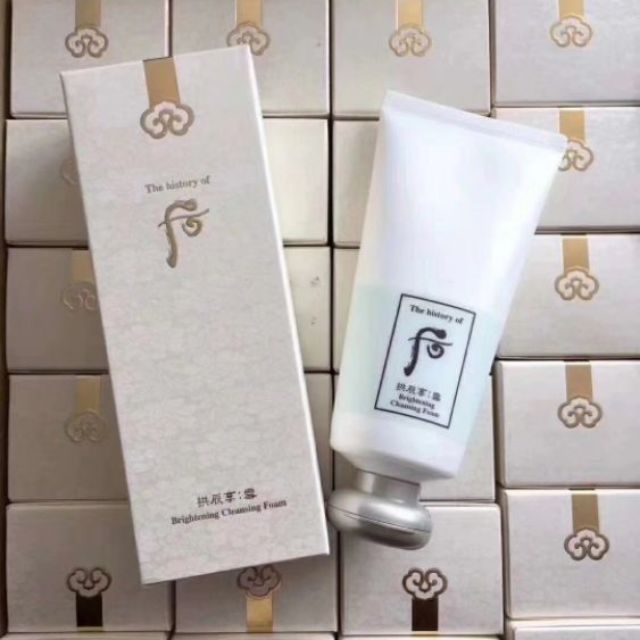 Set Sữa rửa mặt dưỡng trắng Whoo Brightening Cleansing Foam.