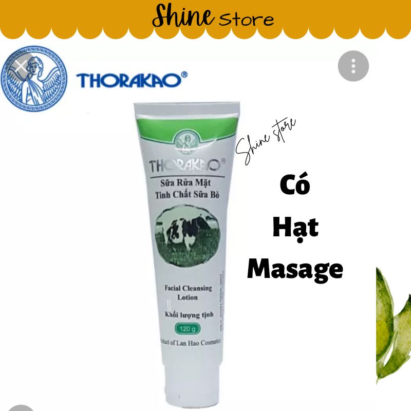 Sữa rửa mặt sữa bò có hạt massage Thorakao 120g