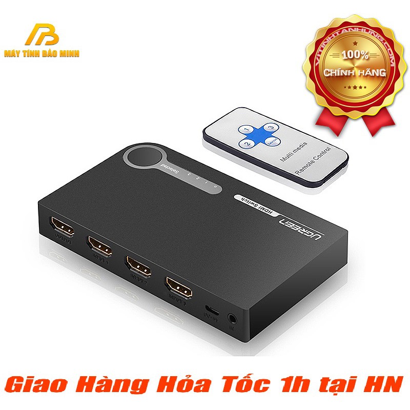 Bộ Gộp HDMI 3 vào 1 ra Ugreen 40234 - Hàng Chính Hãng