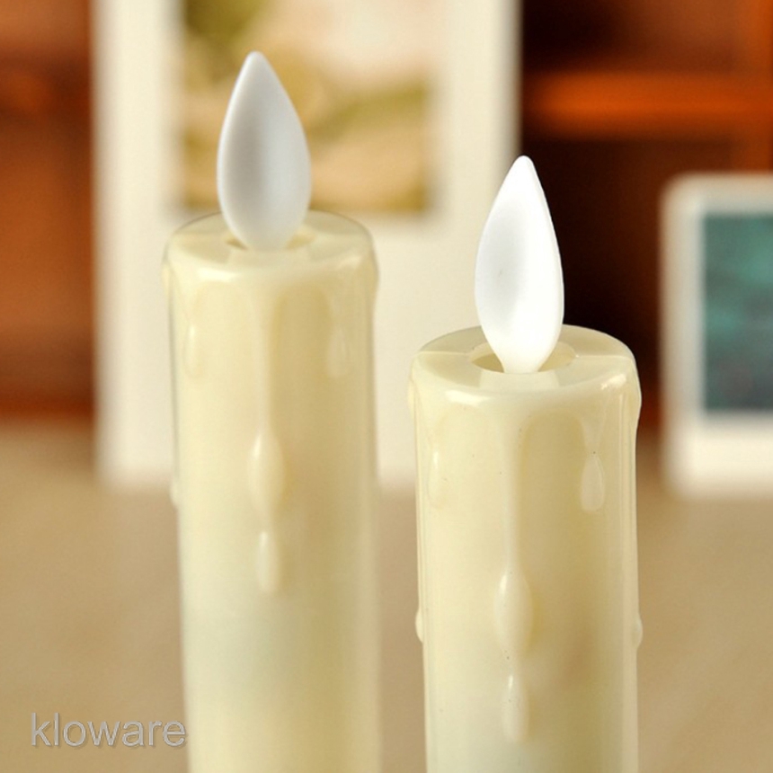 4pcs Battery Operated LED Candle Swinging Dancing Flame Realistic Candles