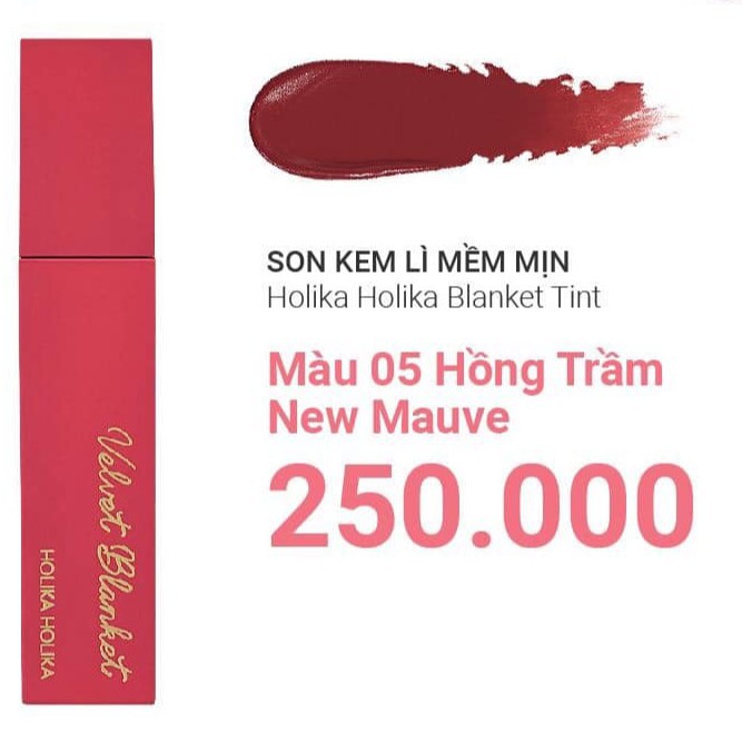 Son kem HOlika Blanket tint các màu nhập khẩu chính hãng, Azooo phân phối