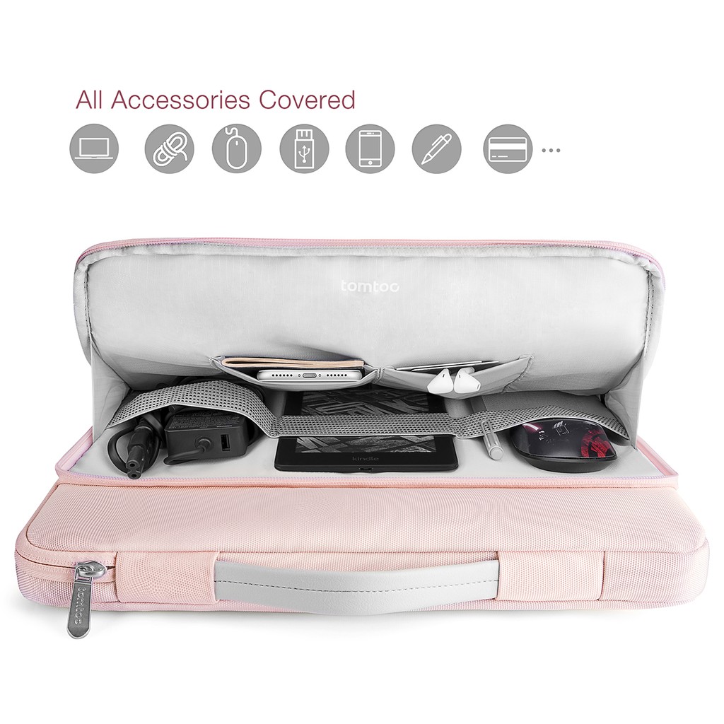 Túi Xách Chống Sốc TOMTOC (USA) BRIEFCASE MACBOOK PRO 13” NEW PINK – A14-B02C