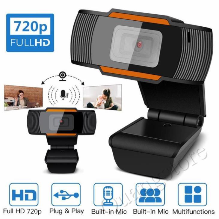 Webcam laptop giá rẻ full HD 720P có mic cho máy tính giá rẻ kết nối USB chuyên dụng cho Livestream, Học và Làm việc