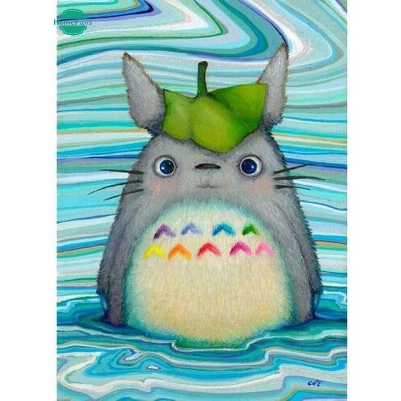 Bộ tranh đính đá 5D tự làm 30*40CM hình Totoro
