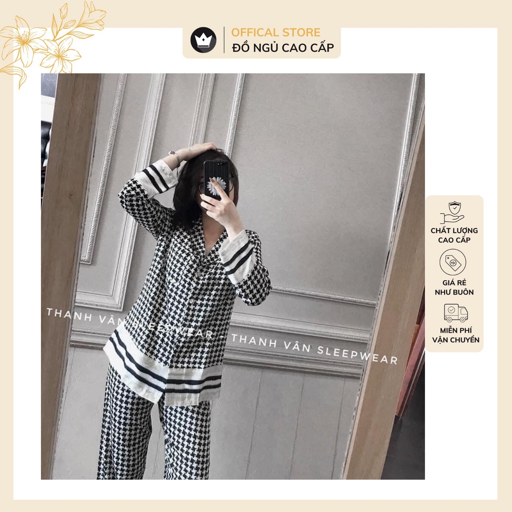 Đồ bộ Pijama - Bộ lụa Latin Dài tay cao cấp vải mềm mại, họa tiết nhẹ nhàng, trẻ trung | BigBuy360 - bigbuy360.vn