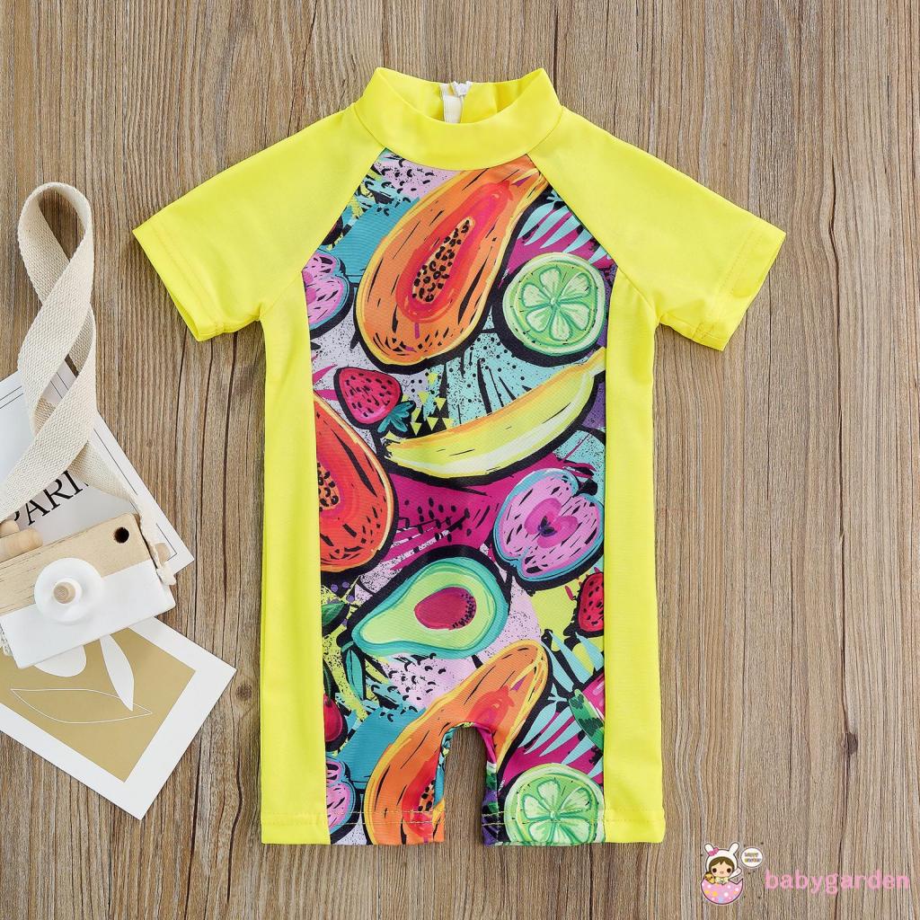 Bộ Đồ Bơi Liền Thân Tay Ngắn In Hình Trái Cây Dành Cho Bé 6 Tháng 5 Tuổi