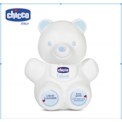 Sữa tắm dưỡng da Natural Sensation Teddy cho bé 0M+ Chicco Ý - Hàng chính hãng