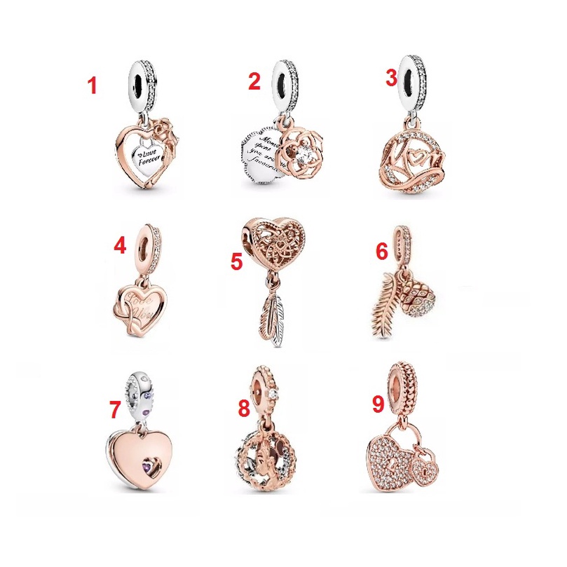 Charm treo rosegold vàng hồng- Trang sức bạc Venus