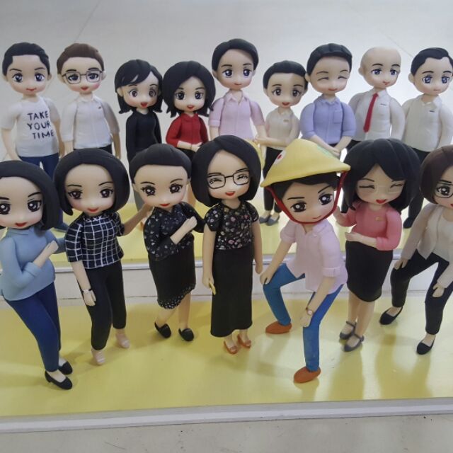 Tượng chibi đất sét nhật dạng để bàn