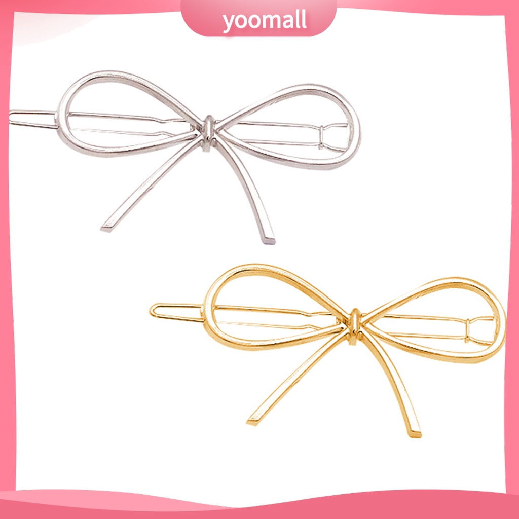 Kẹp Tóc Nơ Kim Loại Thời Trang Cho Nữ