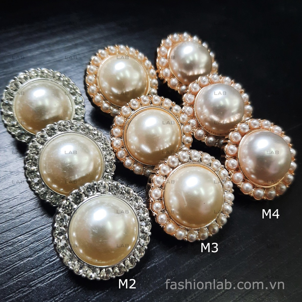 Khuy giả ngọc trai lớn 25mm  #0202