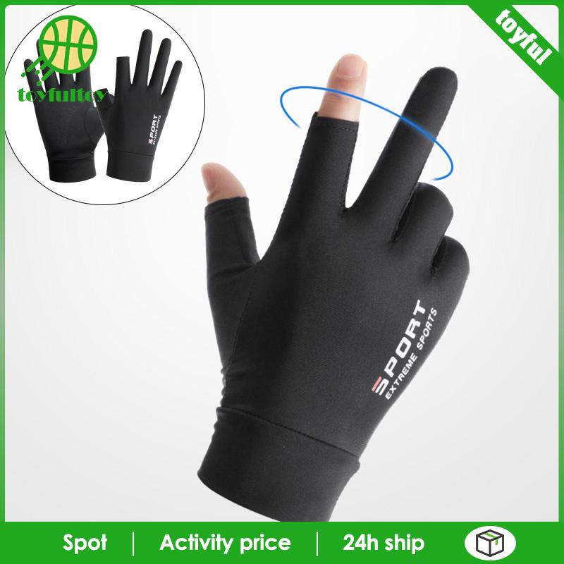 Găng Tay Chống Nắng Chống Trượt Bằng Lụa Lạnh Thời Trang Mùa Hè Cho Nam